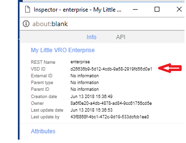 VRO Inventory Add Enterprise See VSA ID