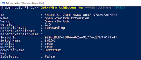 Hyper-V extensible switch CLI